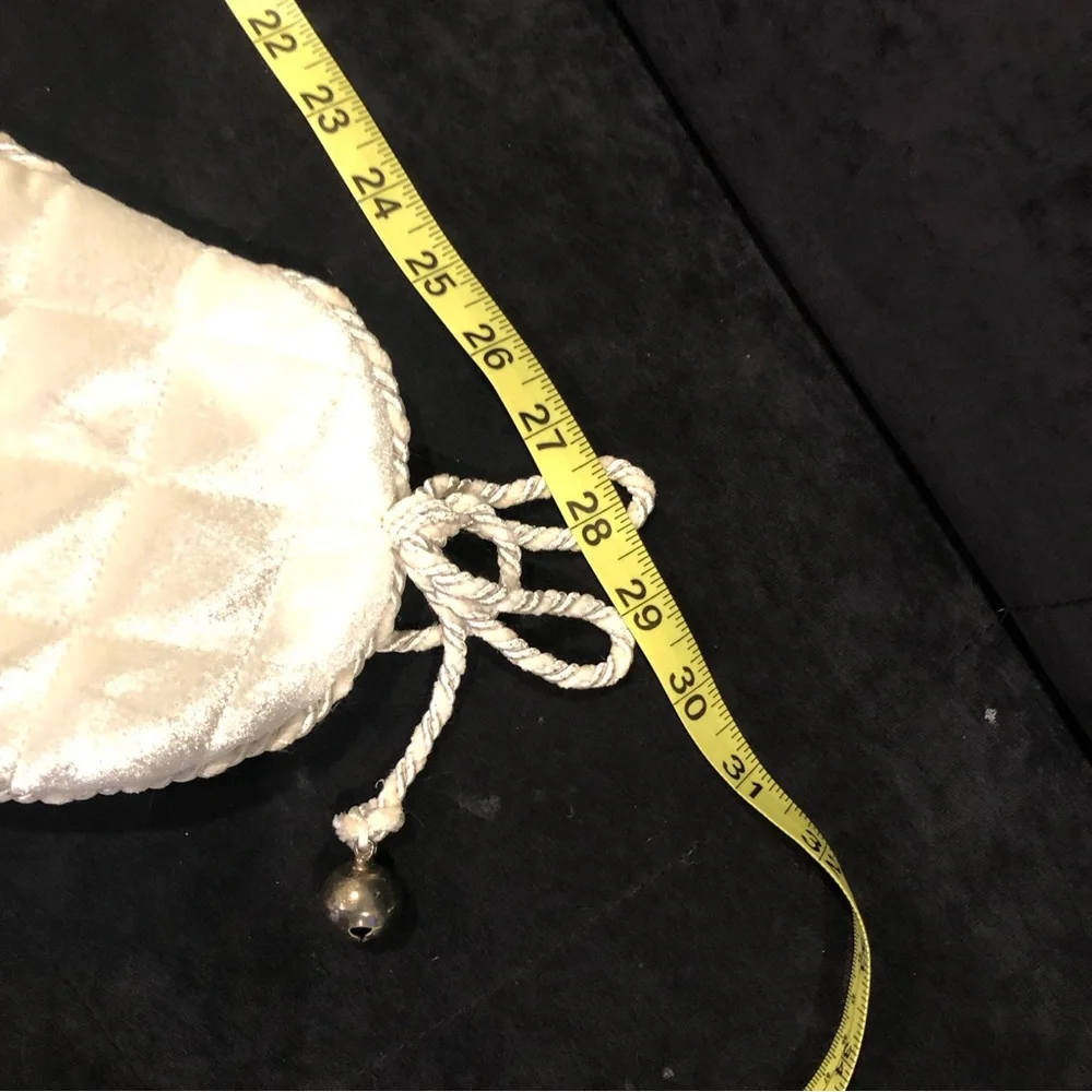 Large White Quilted Christmas Stocking